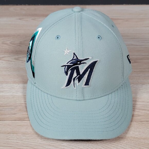 Miami Marlins New Era 59Fifty Hat Cap Light Green Size 7 1/2 All Star Game 2023 - Picture 1 of 9